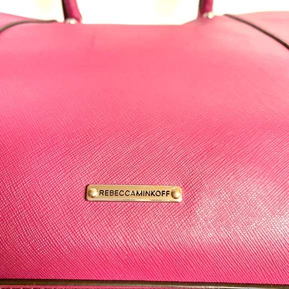 50 Rebecca Minkoff Large MAB Magenta Zip Tote Bag - Picture 5 of 8